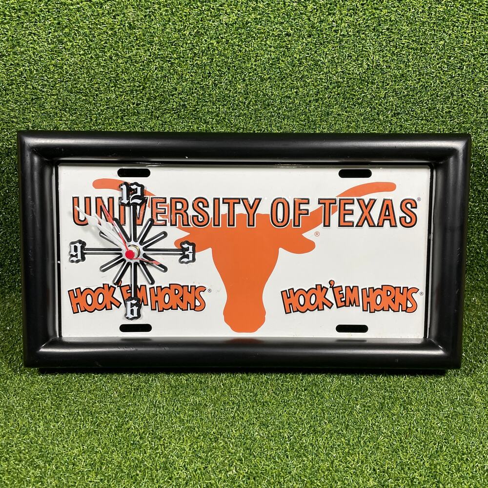 Texas Longhorns NCAA #1 Fan Quartz License Plate Clock